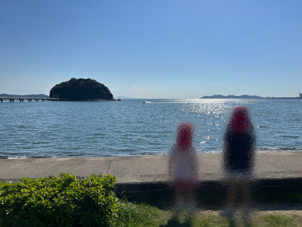 竹島園地から見える竹島